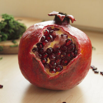 Realistic Pomegranate Décor Sculpture