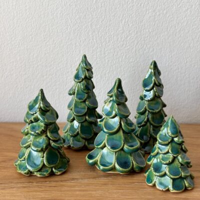 Tiny Ceramic Christmas Trees - Green