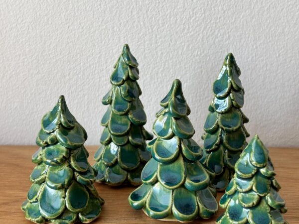 Tiny Ceramic Christmas Trees - Green